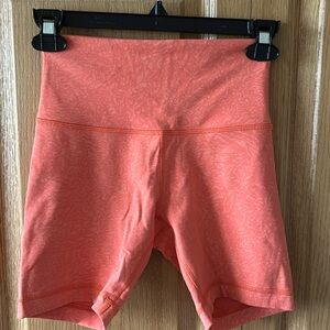 Lululemon orange biker shorts